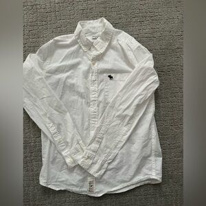 Abercrombie Kids White Button-Down Shirt, 13/14